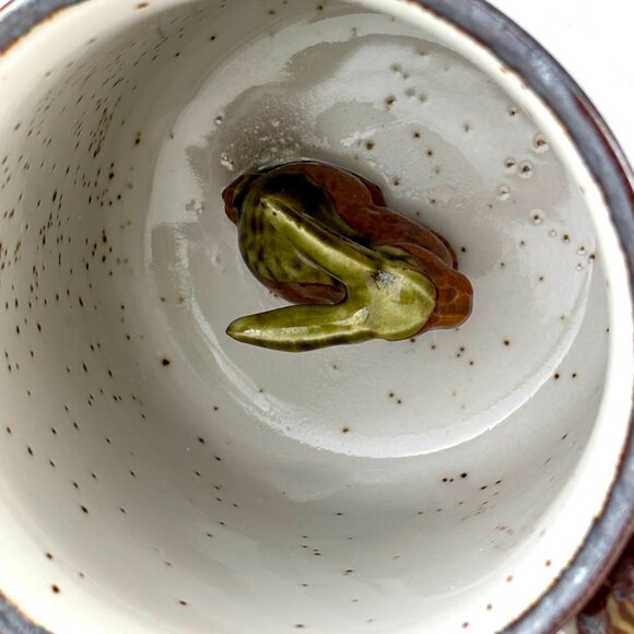 Charming Speckled Rabbit Mug with Hidden Figurine NWOT - Picture 7 of 9